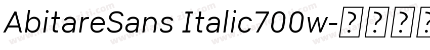 AbitareSans Italic700w字体转换